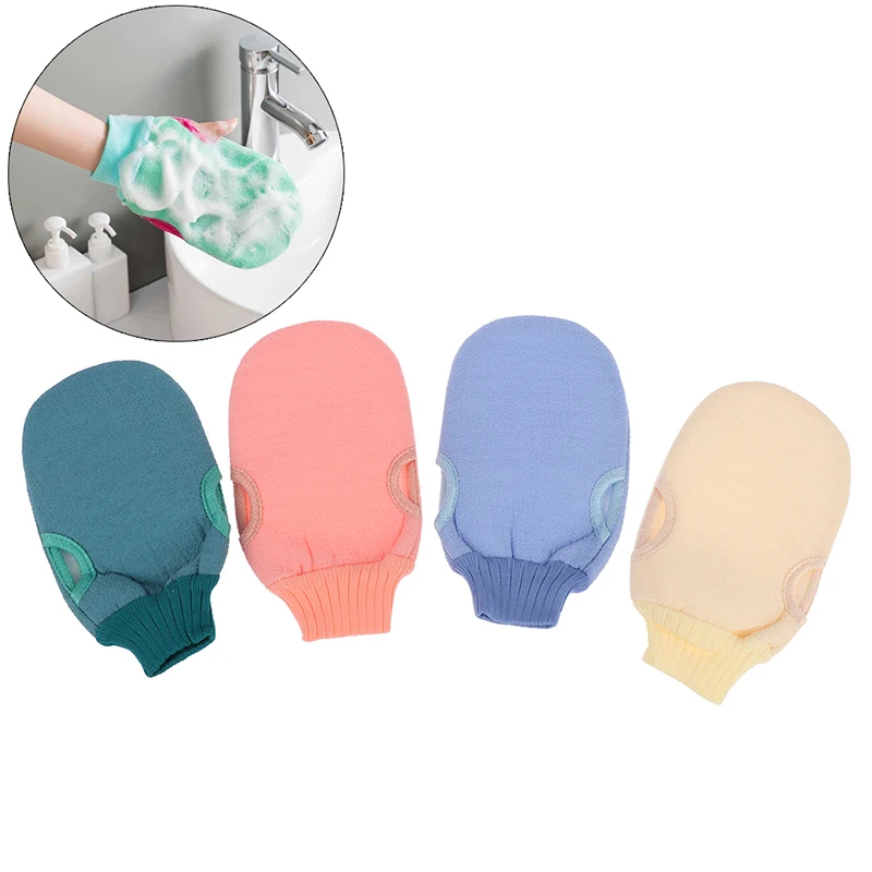 

1Pc Shower Spa Exfoliator Two-sided Bath Glove 5colors Body Cleaning Scrub Mitt Rub Dead Skin Removal Bathroom Products