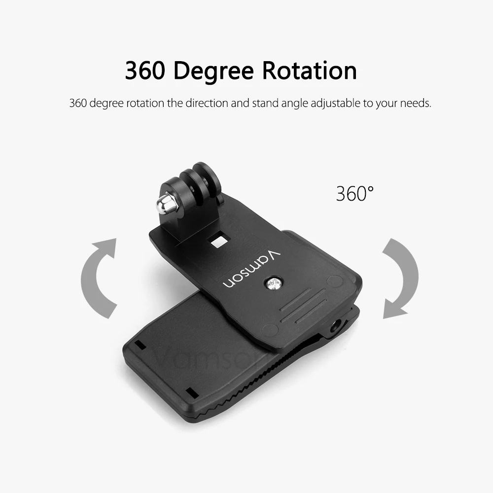 Vamson для GoPro Hero 7 6 5 4 Аксессуары Рюкзак зажим Крепление Yi 4K SJCAM eken DJI OSMO Action VP512|Чехлы
