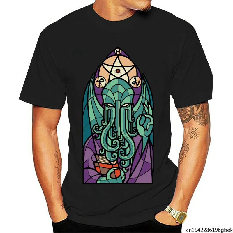 

Мужские футболки Cthulhu с витражным стеклом