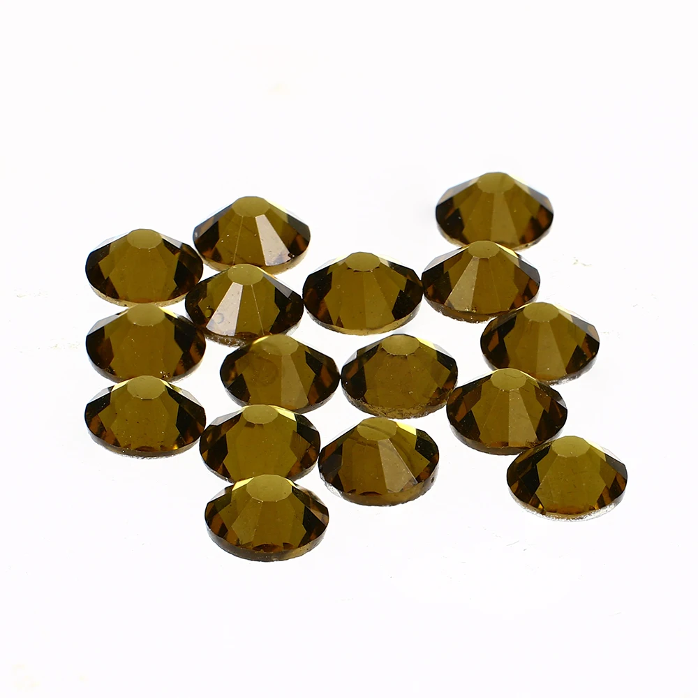 Topaz strass Стразы non hotfirx кристалл и камни для ногтевого дизайна стразы s Блестящие