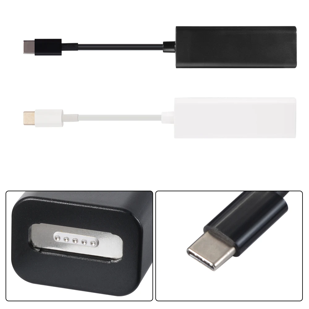 Черный/белый адаптер USB C на Magsafe 2 магнитный 5 контактный конвертер для MacBook Pro