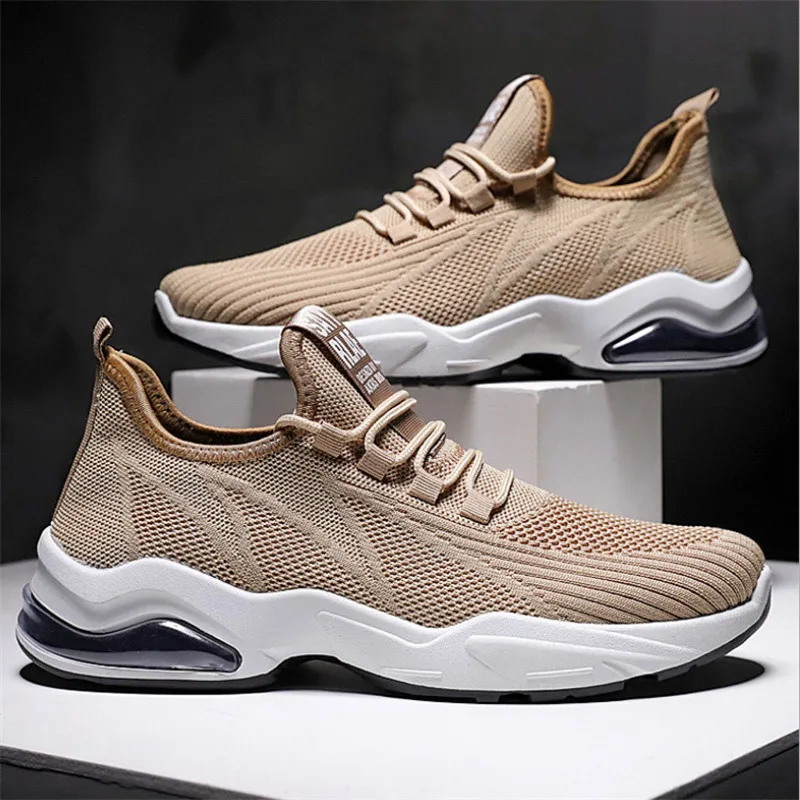 

Men Casual Shoes Sneakers Spring Flying Fabric Lac-up Lightweight Comfortable Breathable Walking Shoes US Size 7-10