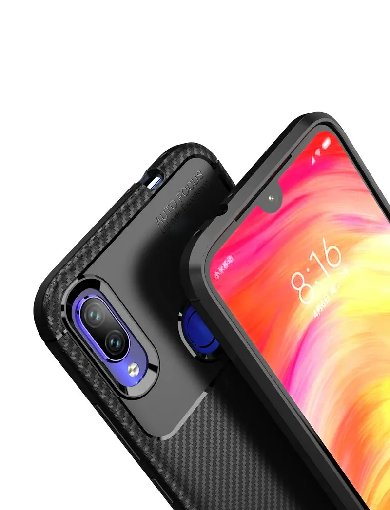 Чехол для Huawei Honor 9X STK LX1 роскошный мягкий силиконовый чехол из углеродного