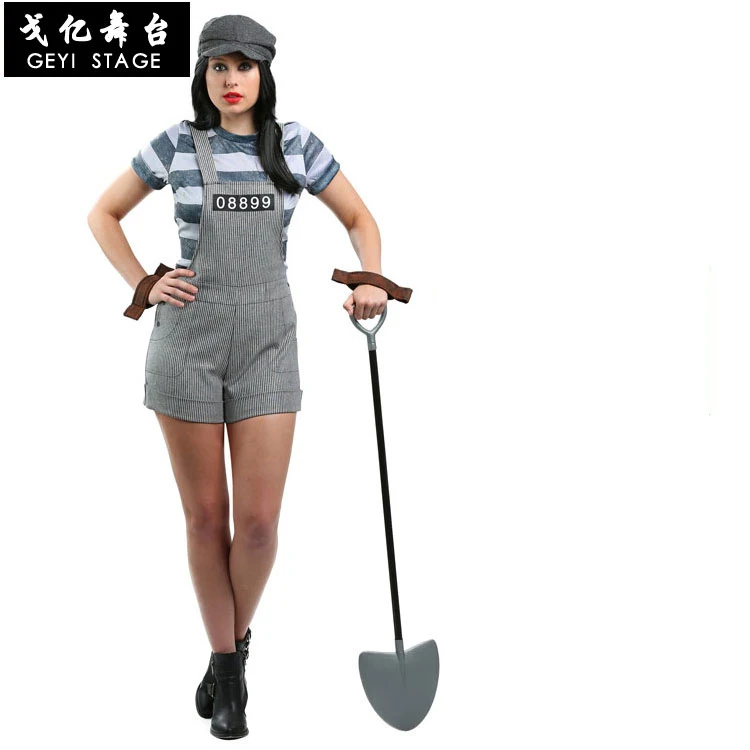 Карнавальвечерние костюм заключенного на Хэллоуин для мужчин женщин детей