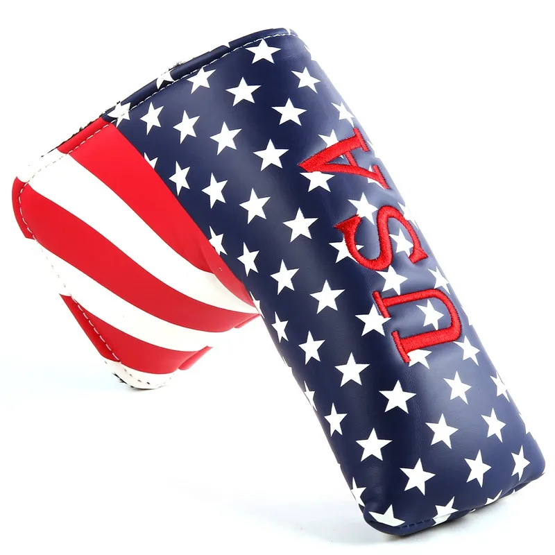 Черный красный паук белый клюшка для гольфа крышка головной убор закрытие для лезвия клюшки для гольфа - Цвет: Темно-синий