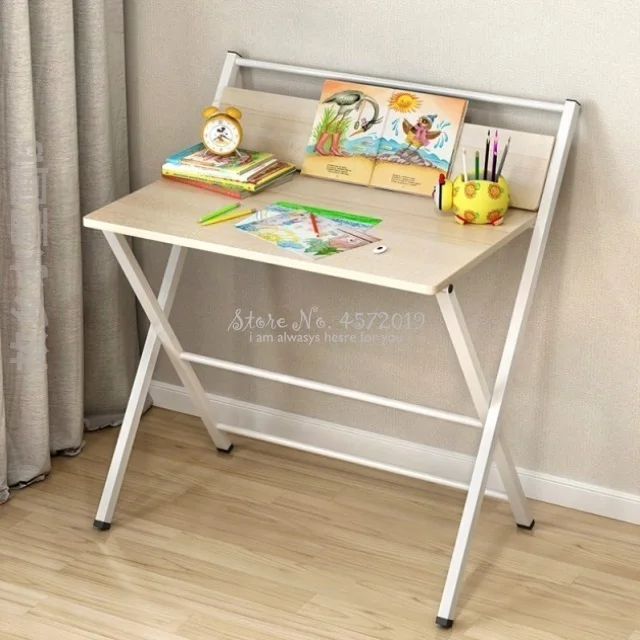 Простой компьютерный стол складной для секретаря спальни студенческий узкий и современный домашний