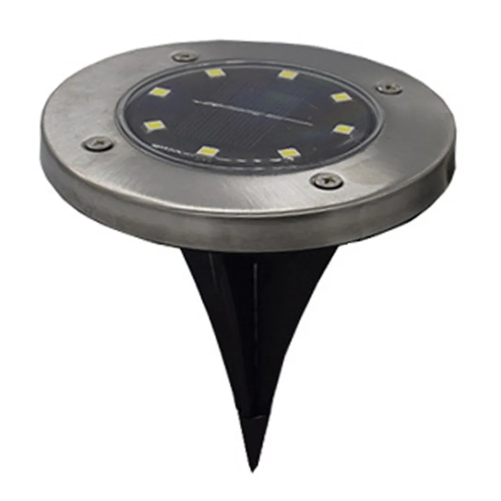 8 шт. 8LED светильник на солнечной энергии под заземлением уличный садовый