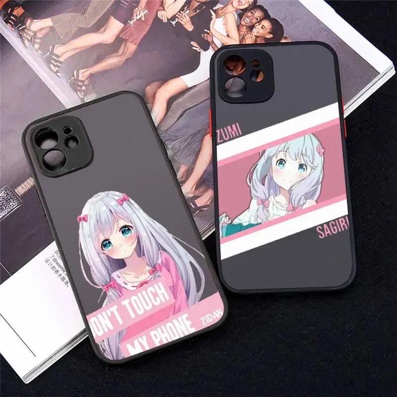 

Anime eromangasensei cute girl Phone Cases matte transparent For iphone 7 8 11 12 plus mini x xs xr pro max cover