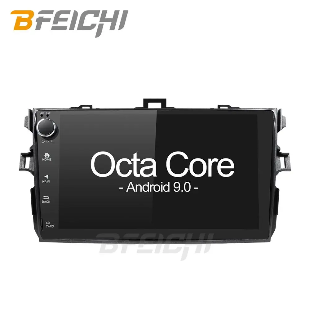Android 9 0 автомобильный dvd плеер для Toyota Corolla восемь ядер дюймов 1024*600 экран