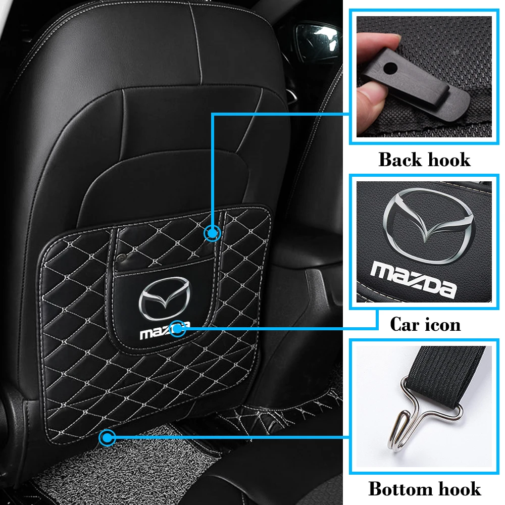 

Car Seat Back Protector Pad Anti-kick Pad Mat Clean Mat Pad Anti Dirty For Mazda 2 3 5 6 CX7 Cx-5 CX9 Car Styling Accessories