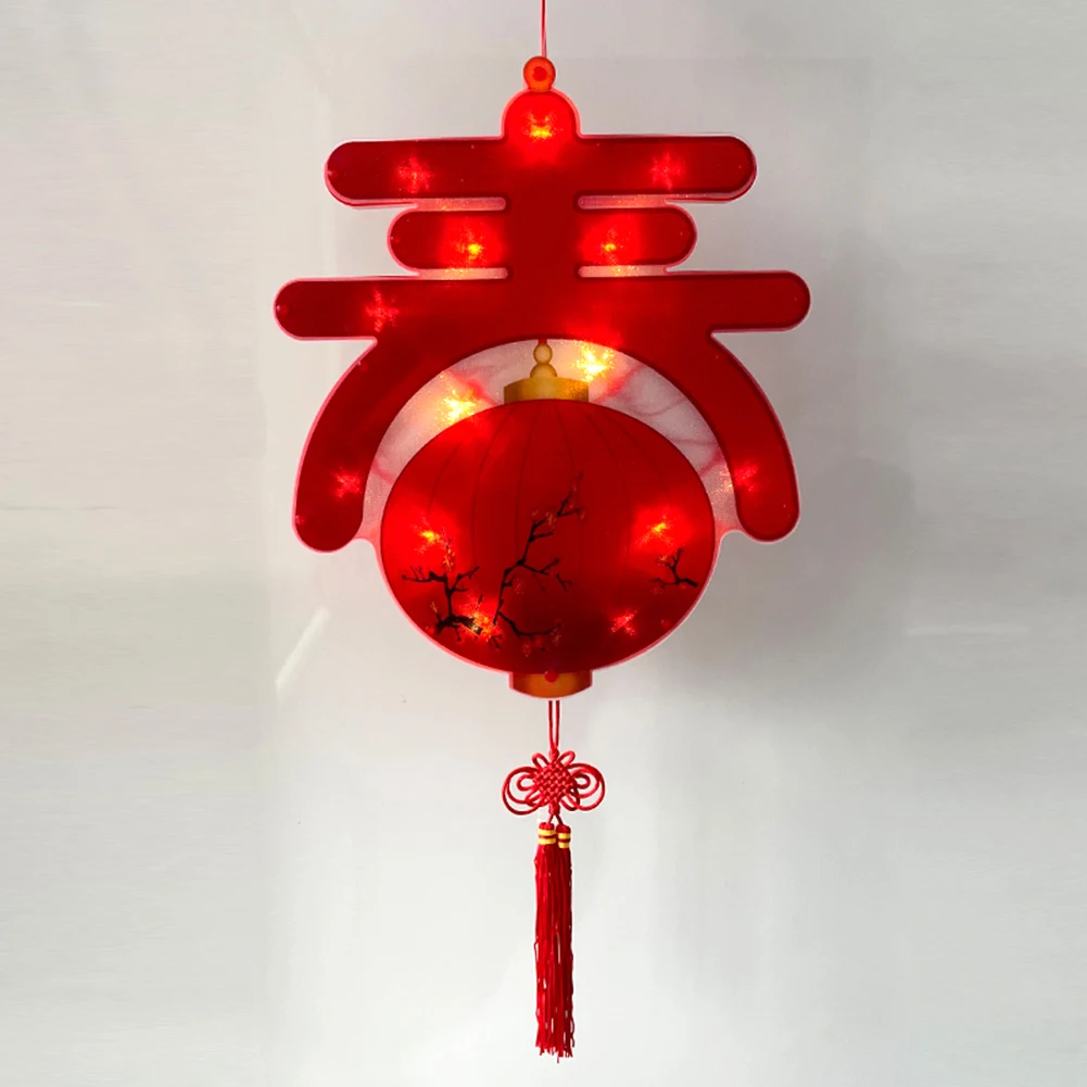 

PVC Spring Festival Decorative Lights LED Sucker Lamp for New Year Window Red Lantern Sucker Landscape Lamp Outdoor Lighting