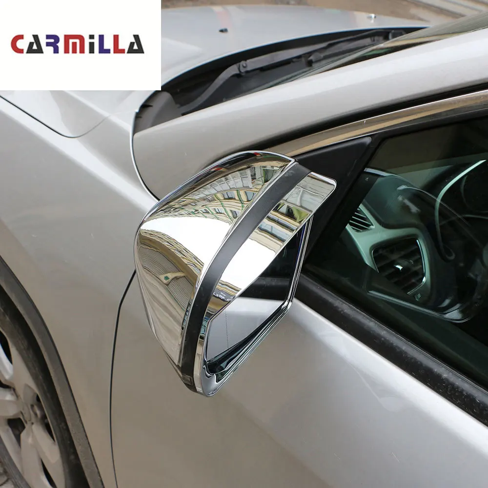 Автомобильное хромированное зеркало заднего вида защита от дождя козырек Защита