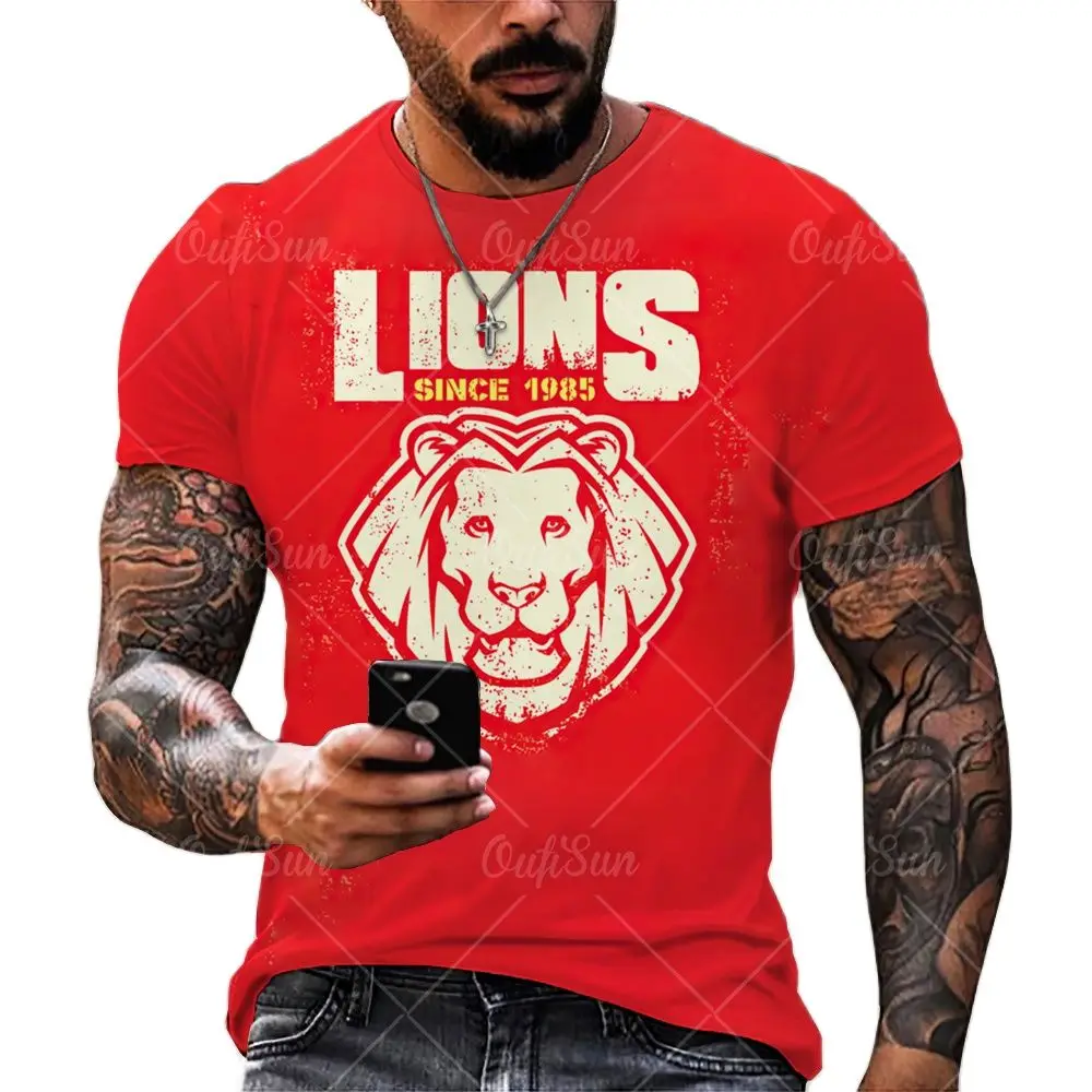 

3D Printed Animal Lion Pattern T Shirt Men Women Summer Oversized O Collar Short Sleeve Tees Urban Trend Minimalist Clothes