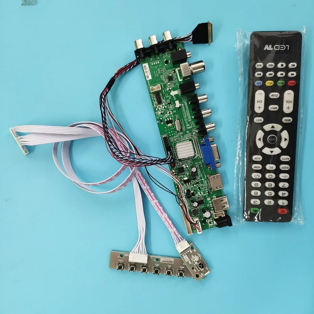 

Kit For LP156WF1-TLC1/LP156WF1-TLB1 WLED remote DVB-T2 1920X1080 VGA LED HDMI digital 40pin Signal controller board TV LVDS USB