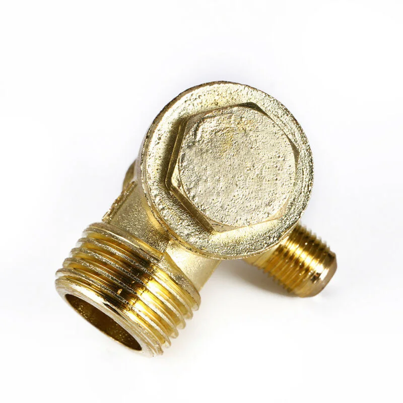 42x39 мм Золотой воздушный компрессор обратный клапан 3 ходовые трубы фитинги