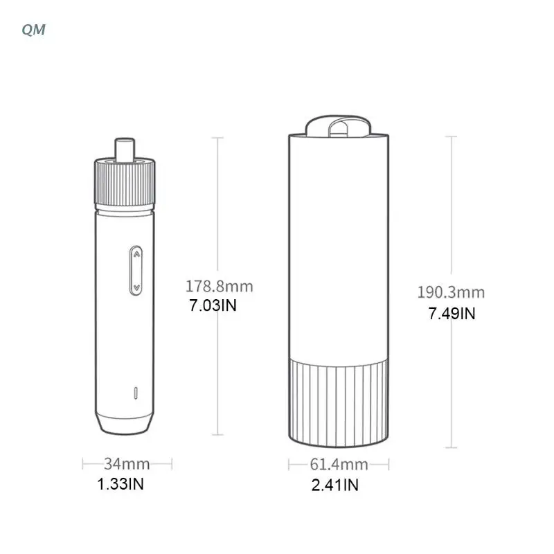 

13MF HOTO Straight Handle Electric Screwdriver with Double Non-slip Grip Type-C Fast Charge Long Endurance Screwdriver