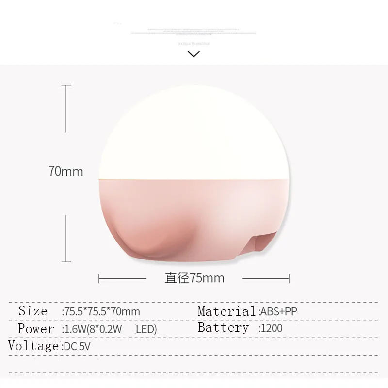 5 шт. Портативный Перезаряжаемые светодиодный зеркало современный