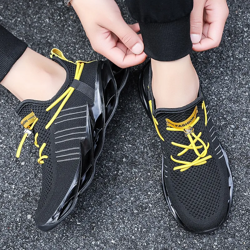 

2021 New Spring Summer Men's Shoes for Men Sports Sneakers Leisure Shock Absorption Marathon Running Full Palm Air Cushion Tenis