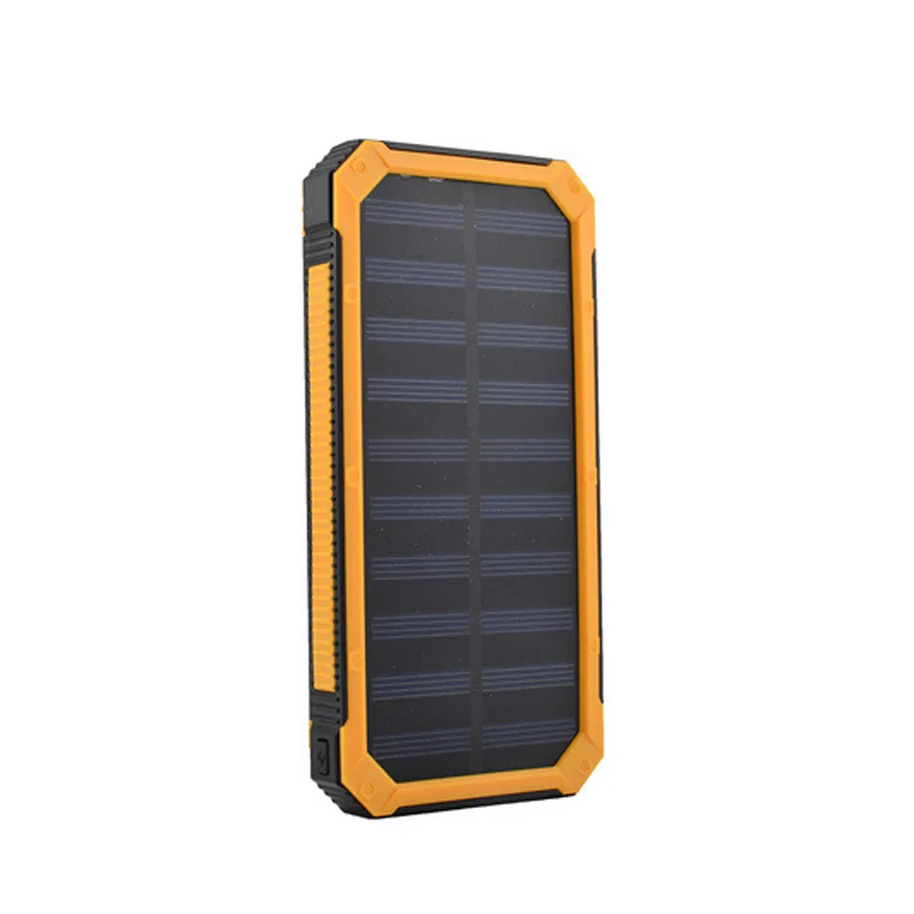 Yellow 20000 мАч двойной USB переносная солнечная батарея зарядное устройство солнечный банк питания для телефона новинка последняя горячая дикая sept11 - Цвет: Yellow