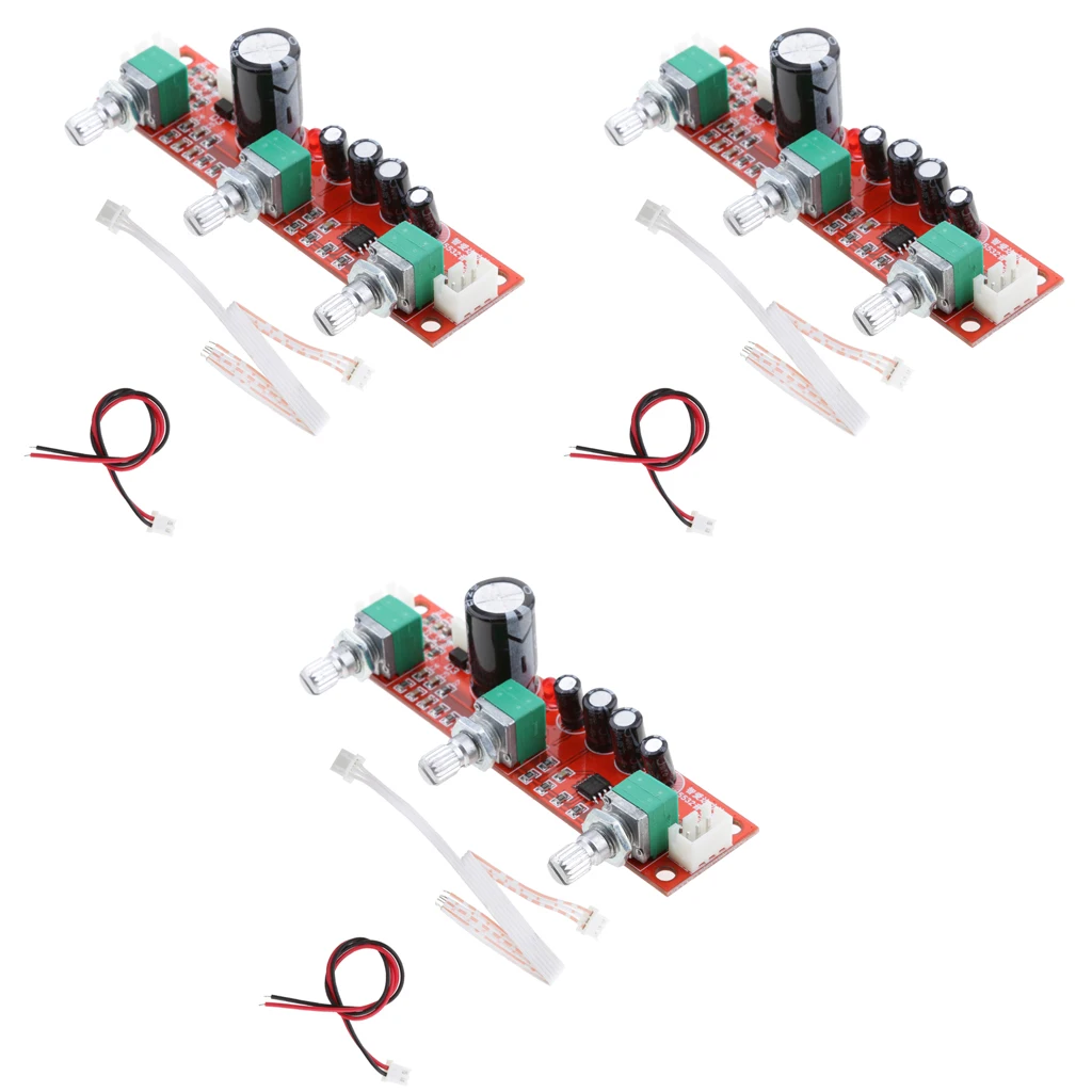 MagiDeal 3 шт. NE5532 Preamp Tone 2 канала плата басовый тройной регулятор громкости усилитель