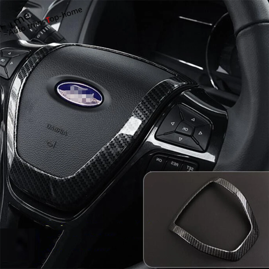 Декоративная рамка рулевого колеса для Ford Explorer 2016 2017 2018 ABS из углеродного волокна