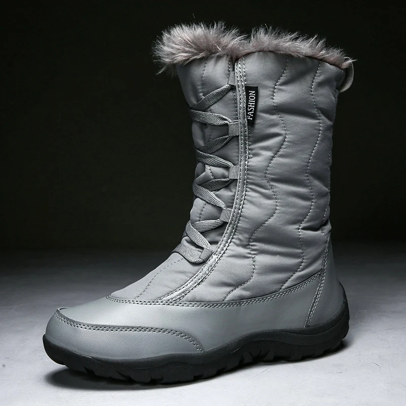 Женские ботинки Зимние 2020 года водонепроницаемые Нескользящие резиновые
