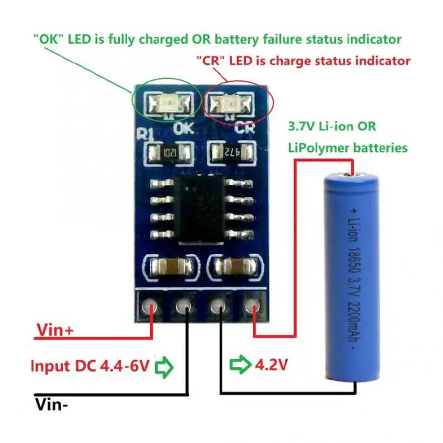 1A регулятором солнечного заряда модуль Автоматическая перезарядка 4 2 V 3 7 18650