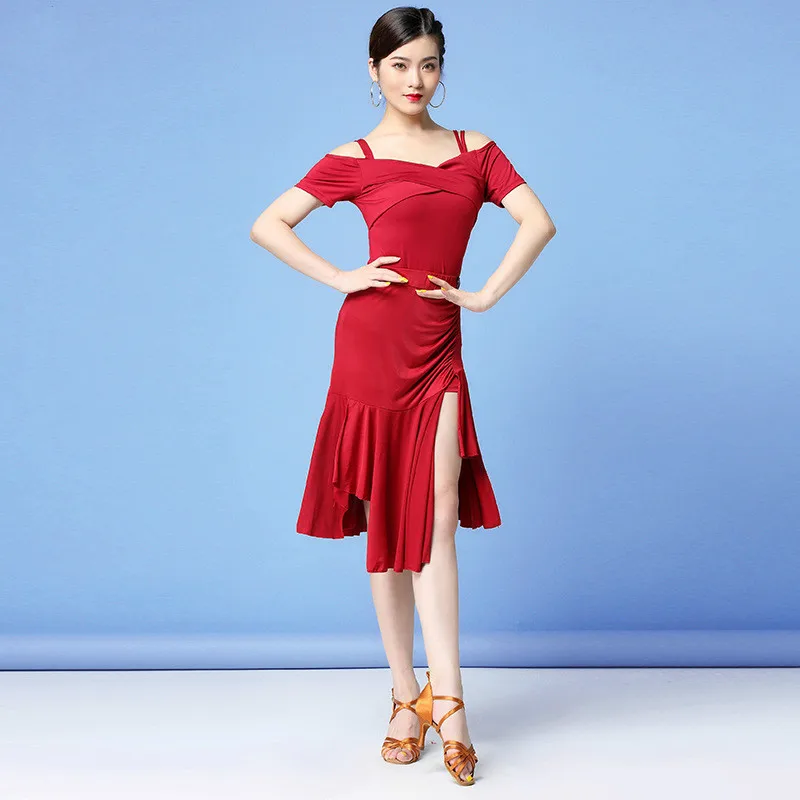 Женское платье для латиноамериканских танцев комплект из двух предметов с топом