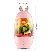 330ml portable mini usb rechargeable electric juicer bottle cup fruit blender mixer rabbit shape extractor d0ab
