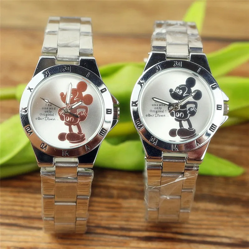 

2021Disney Women's smart digital lover ladies luxury Couple quartz watches Bracelet Handcuffs gift