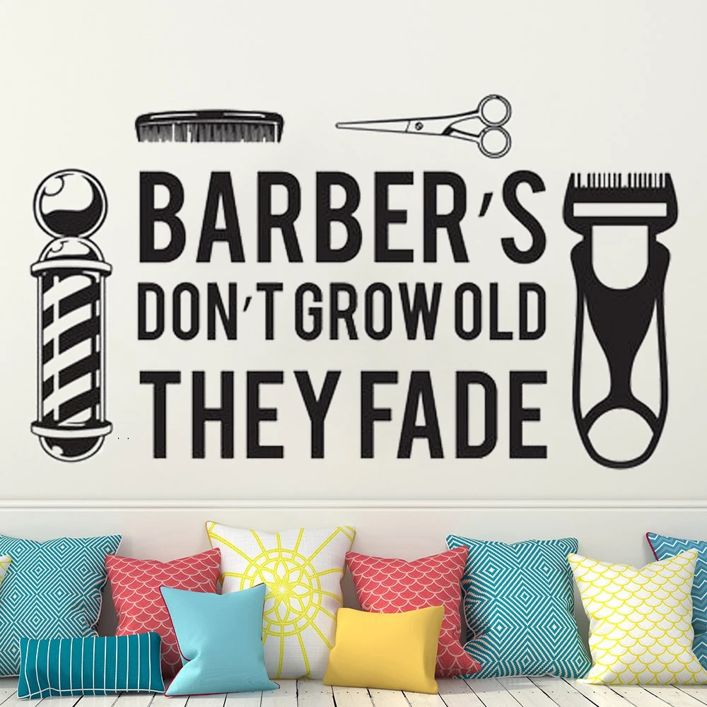 Винил Парикмахерская Наклейка на стену с индивидуальным дизайном человек салон