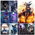 Картина Хэллоуин ведьма крыло, картина из страз 5D сделай сам, полноразмерная мозаика, картина для вышивки крестиком, набор для домашнего декора, подарок ручной работы