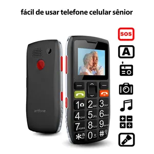 artfone c1 big button mobile phone for elderly unlocked senior mobile phone with sos emergency button1400mah battery free global shipping