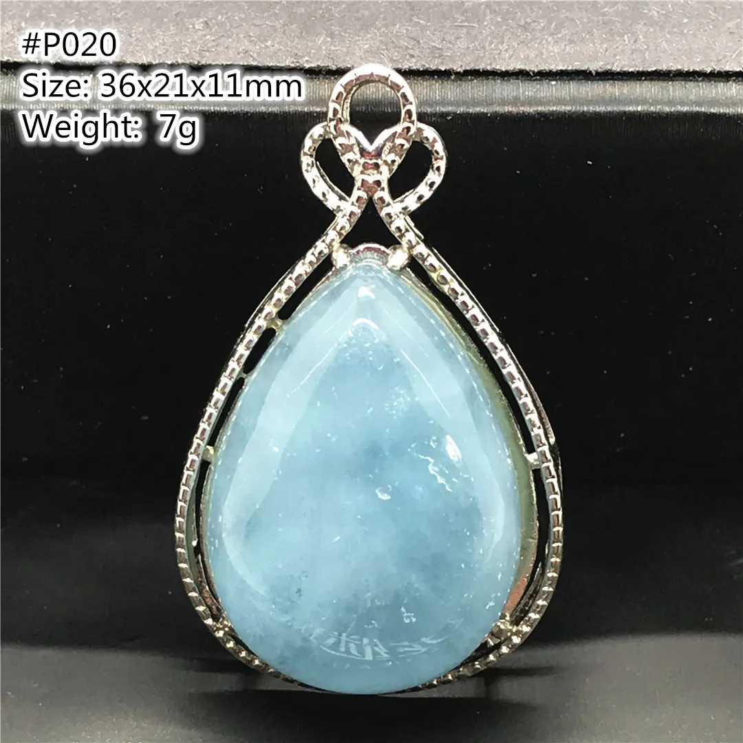 Натуральный Аквамариновый кулон цвета синего океана ювелирные изделия для
