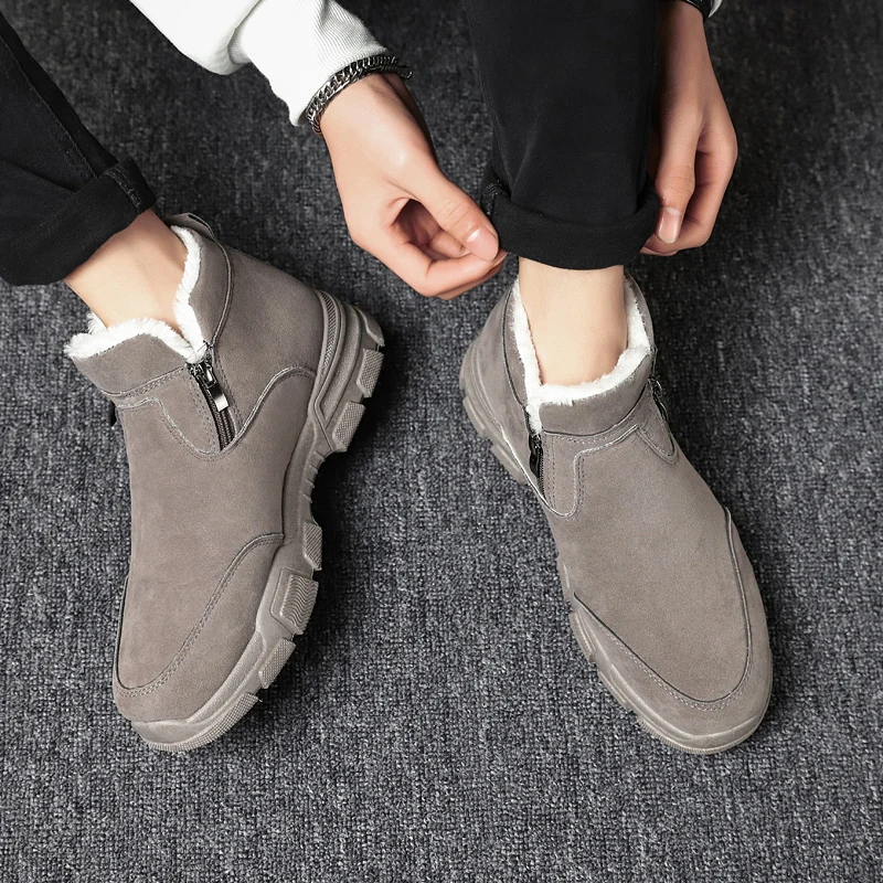 2021 Hot Sales Men Tennis Shoes Warm Plush Casual Leather Shoes Man Sneakers Designer Adult Male Breathable Sport Footwear