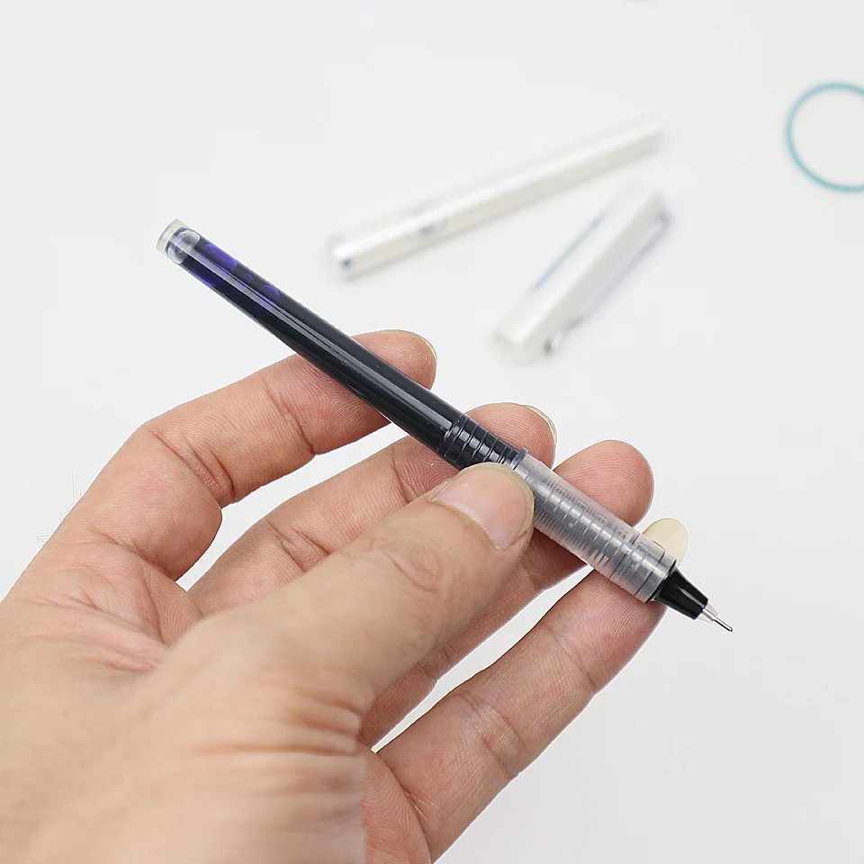 Ручка гелевая быстросохнущая с кончиком 2018 мм черная и синяя 2 шт./лот|Гелевые