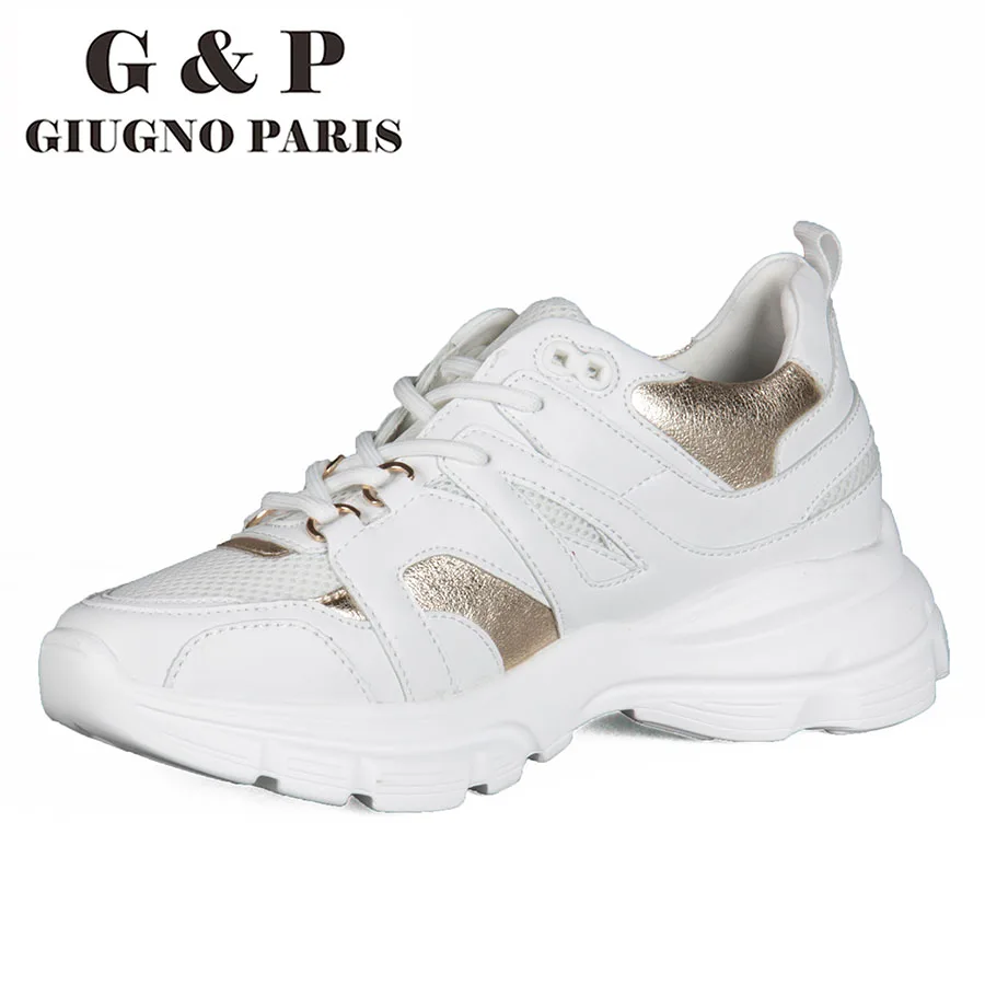 Кроссовки женские кожаные на платформе модные легкие повседневные Сникерсы