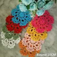 10cm round handmade crochet cotton lace table coaster coffee mug christmas doily dining placemat wedding party decorative pad