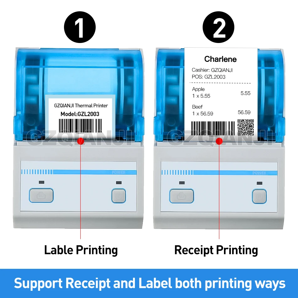 2 дюйма Термальность принтер этикеток портативная наклейка Поддержка IOS и Android