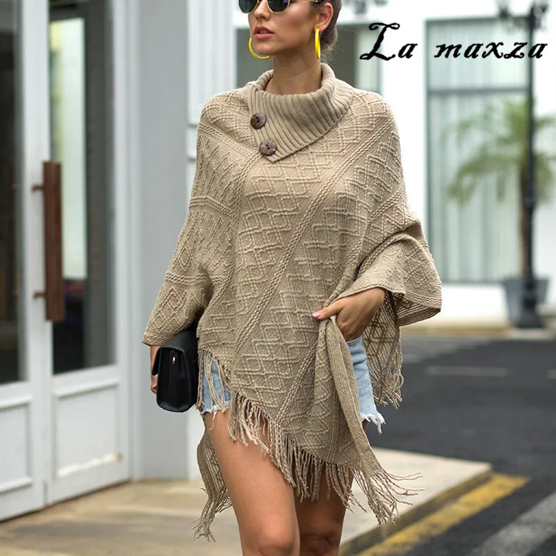 

Зимний модный женский свитер с принтом Argyle, винтажный свитер с рукавами «летучая мышь» и асимметричным воротником, 2020