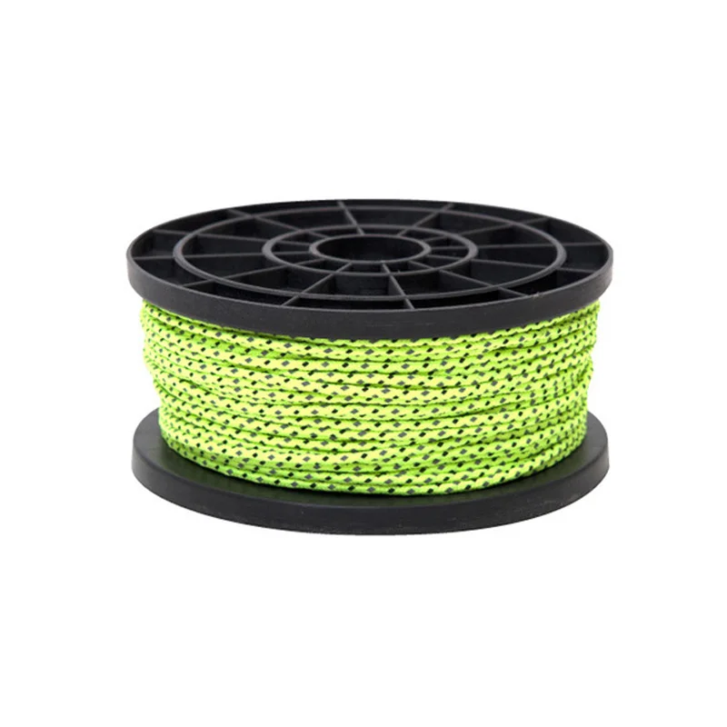 

50M reflective rope outdoor 2.5mm thick tent rope fixed rope canopy draw rope wind rope high recognition at night umbrella rope