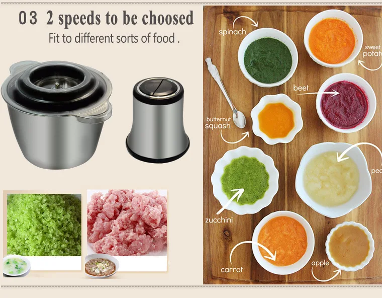 220 В перекрестная электрическая бытовая мясорубка ручной блендер для овощей