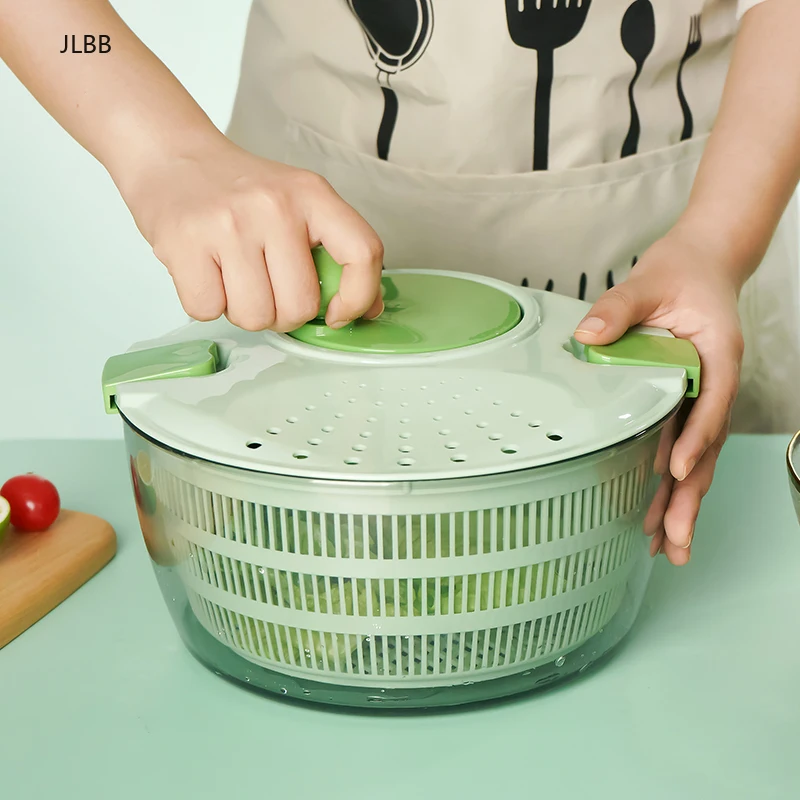 Овощной и фруктовый дренажный корзинчик-осушитель, многофункциональный домашний сушилка, пластиковый кухонный инструмент - Spinner on.