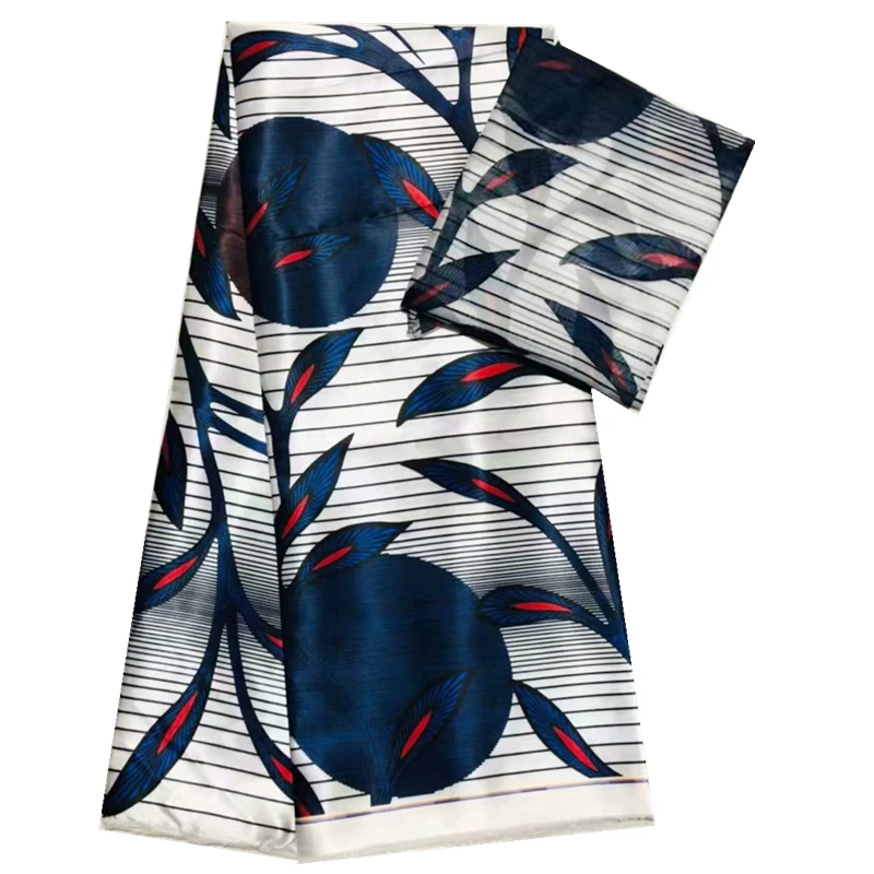 Новая ИМИТИРОВАННАЯ шелковая ткань африканская с принтом 4 + 2 ярда нигерийская