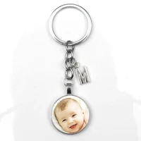 personalizeds pendant photo baby child dad family portrait keychain mom brother heart shaped grandparents private member custom