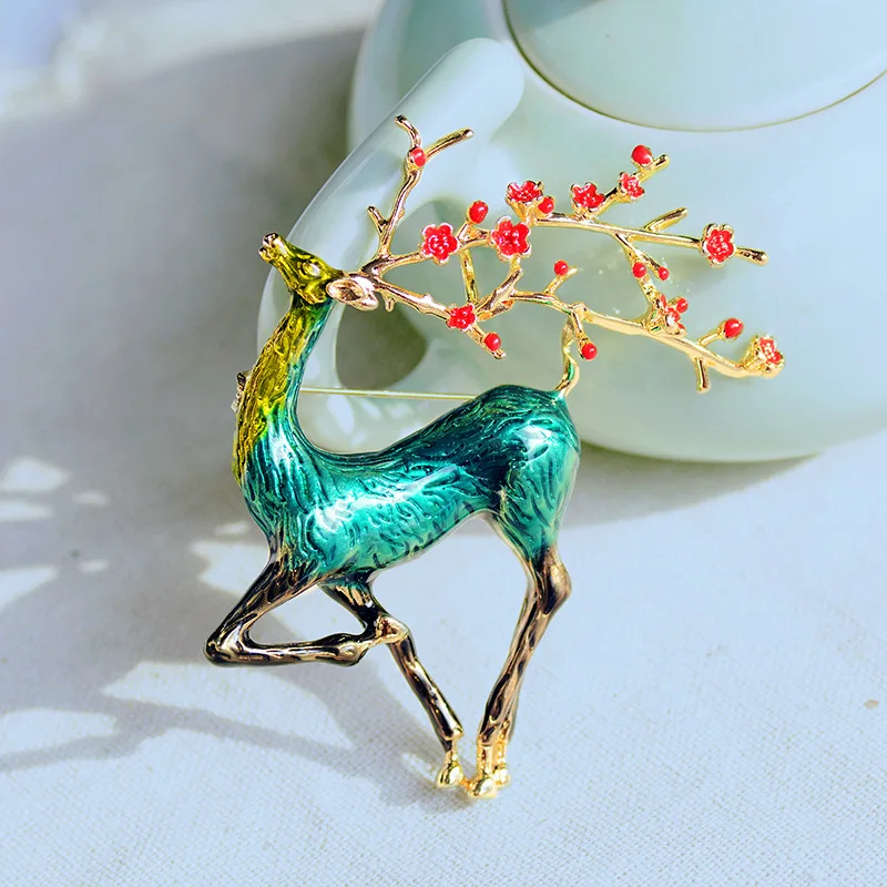 Брошь с лосем в стиле ретро рисунком атмосферы высококлассные темпераментные