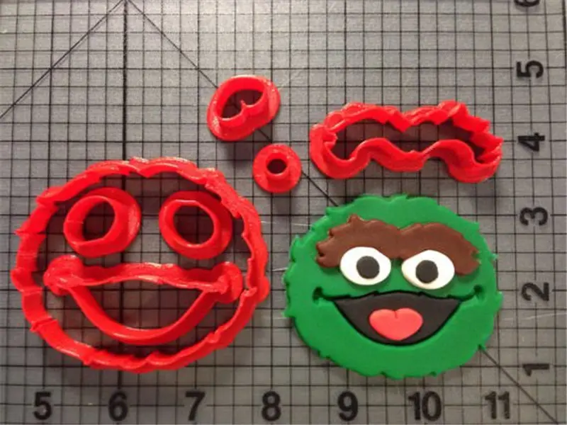 Улица Сезам Монстр лицо Elmo Оскар 3D печать печенья резак набор|Инструменты для