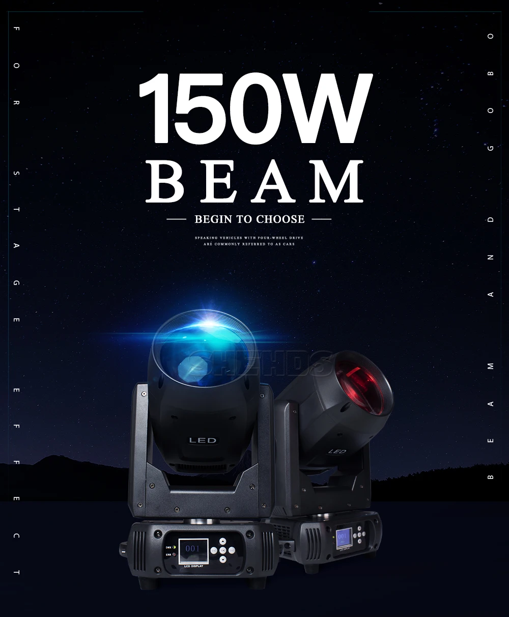 SHEHDS LED Beam 150W Moving Head Light 8/18 Prism DJ Stage Disco Ball Concert Wedding Professional Show