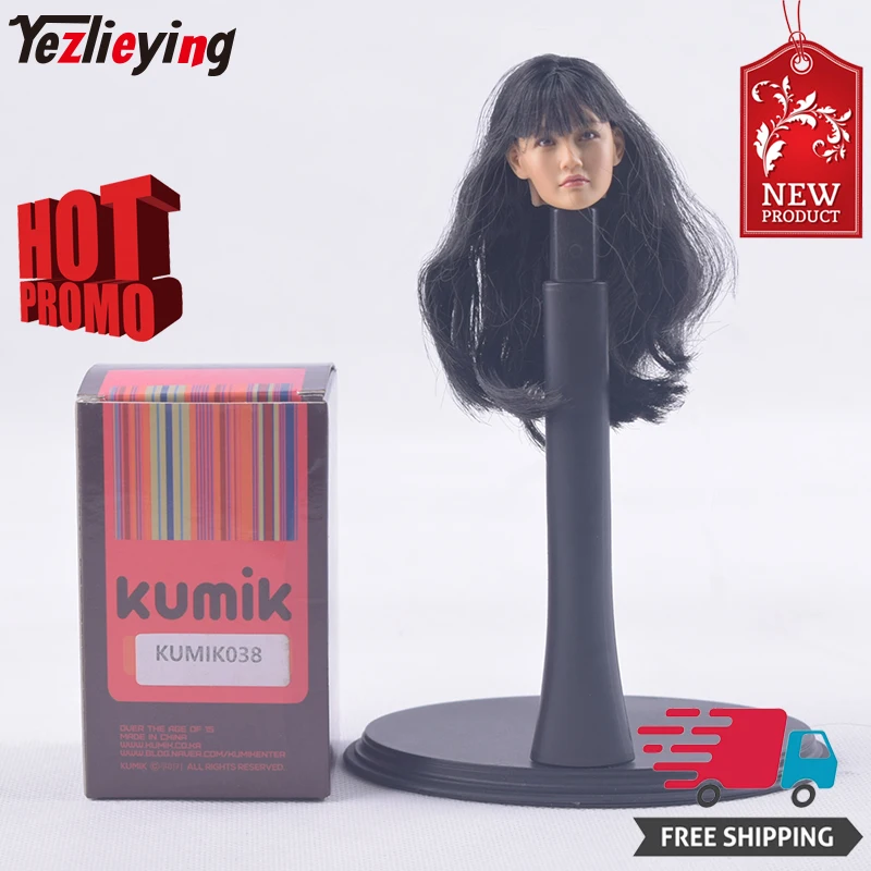 FreeShippingKUMIK масштаб 1/6 аксессуары женская голова Лепка KM038 Скрытая национальная