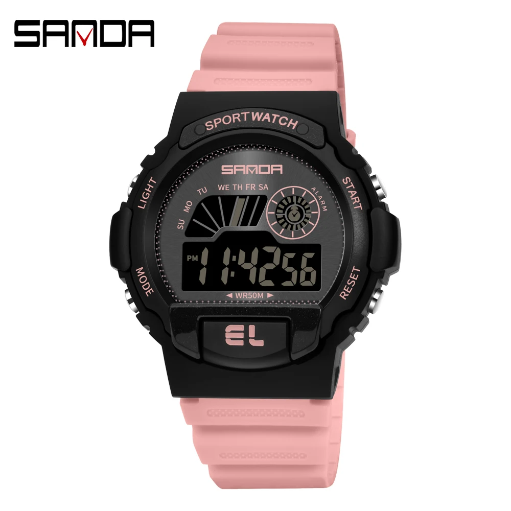 

SANDA Fashion Sport Women Watches Multifunction Waterproof LED Display Digital Watch Outdoor Wristwatch Relogio Masculino 6004